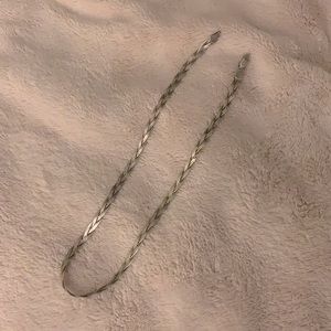 16 inch herringbone braided necklace 925